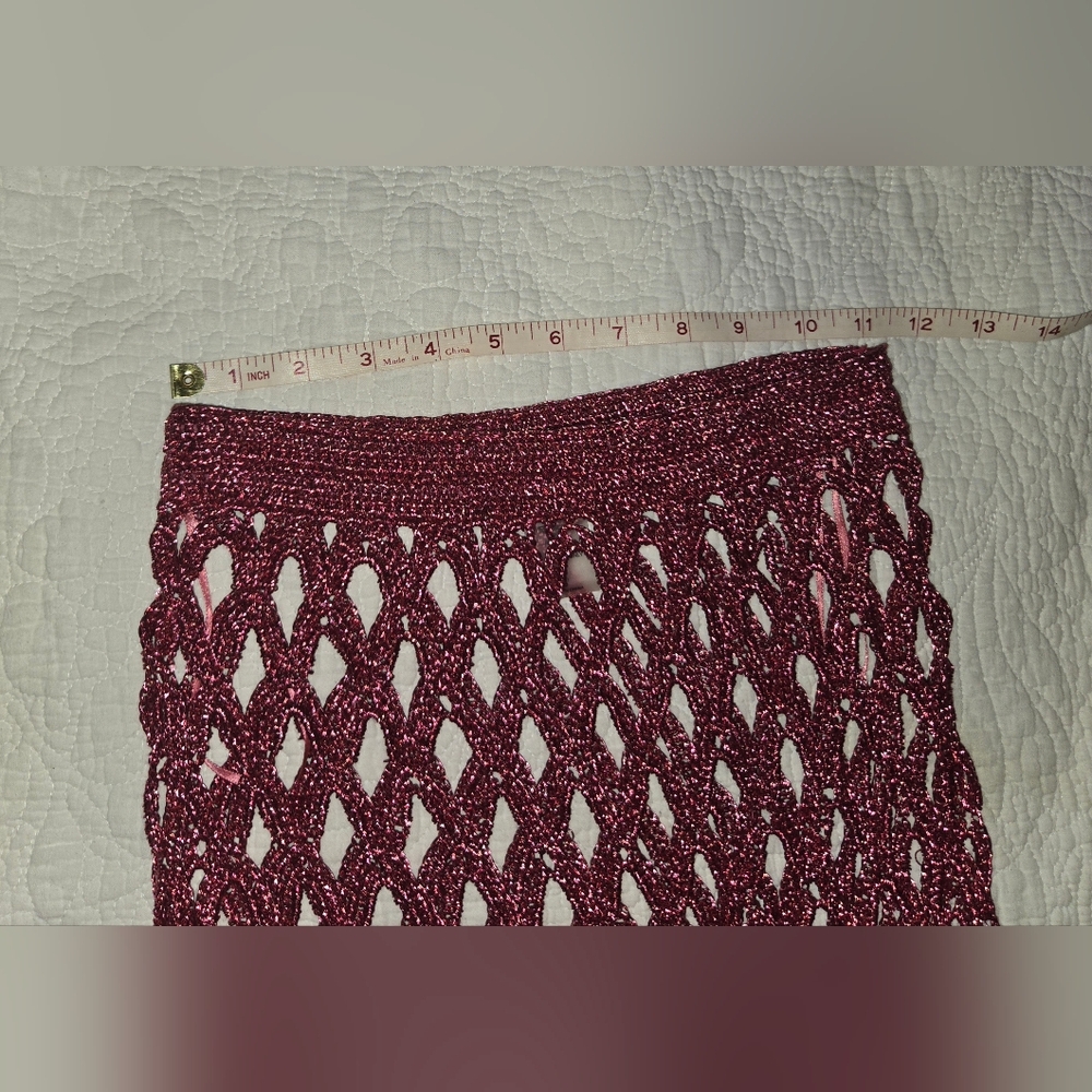 Cult Gaia Pink Crochet Midi Skirt - Picture 5 of 6